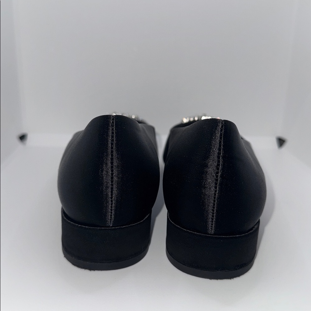 Easy Spirit Carisma Black Satin Dress Pumps w Rhinestone Buckle Women’s 7 - Picture 7 of 13